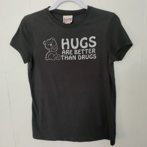 Vintage Y2K Graphic Tee Tshirt T Shirt Top Black Goth Grunge Boho Hippie 90s